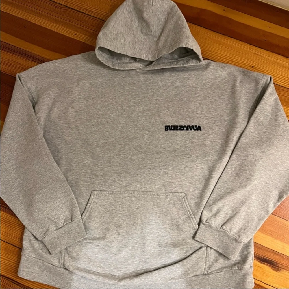 Balenciaga Wide Fit Hoodie w Embroidered back NWT - Picture 7 of 11